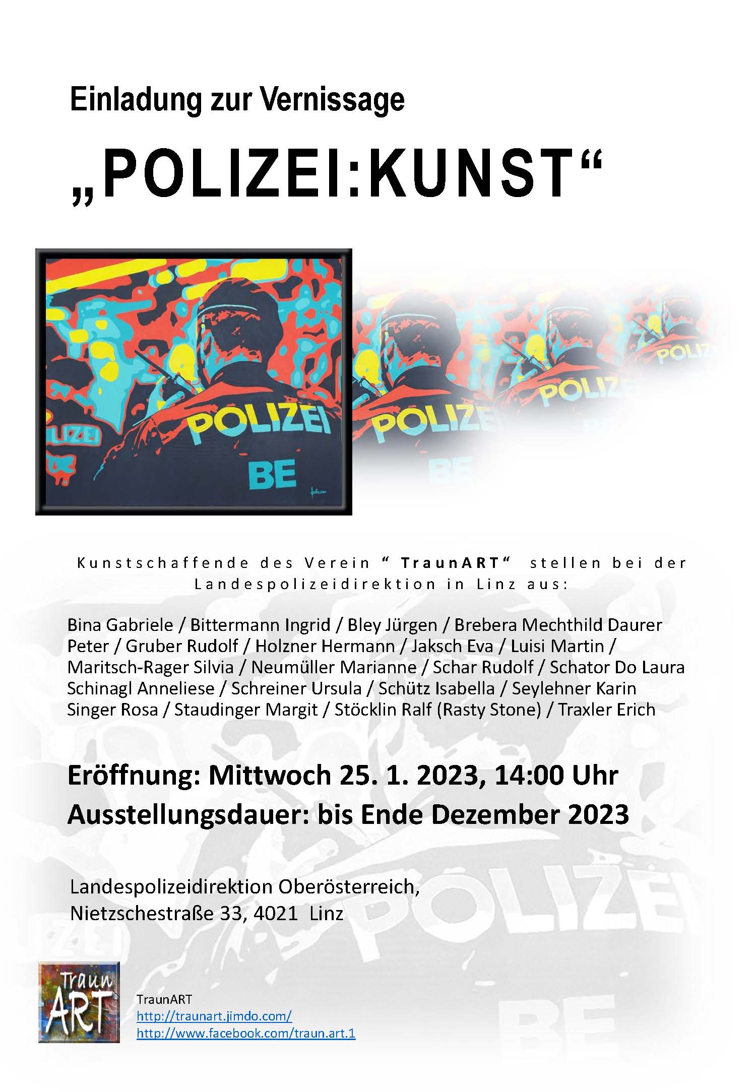 Einladung Polizei Kunst